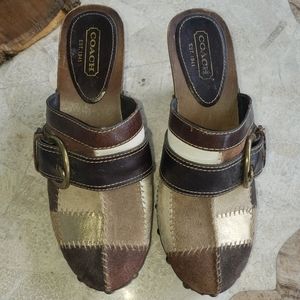COACH Sebrina Chelsea patchwork mule/clogs 7.5